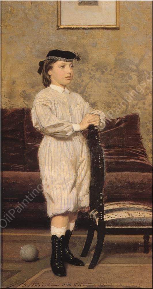 Ritratto di Leonetto Banti by Giovanni Boldini - Hand-Painted Oil Painting Reproduction