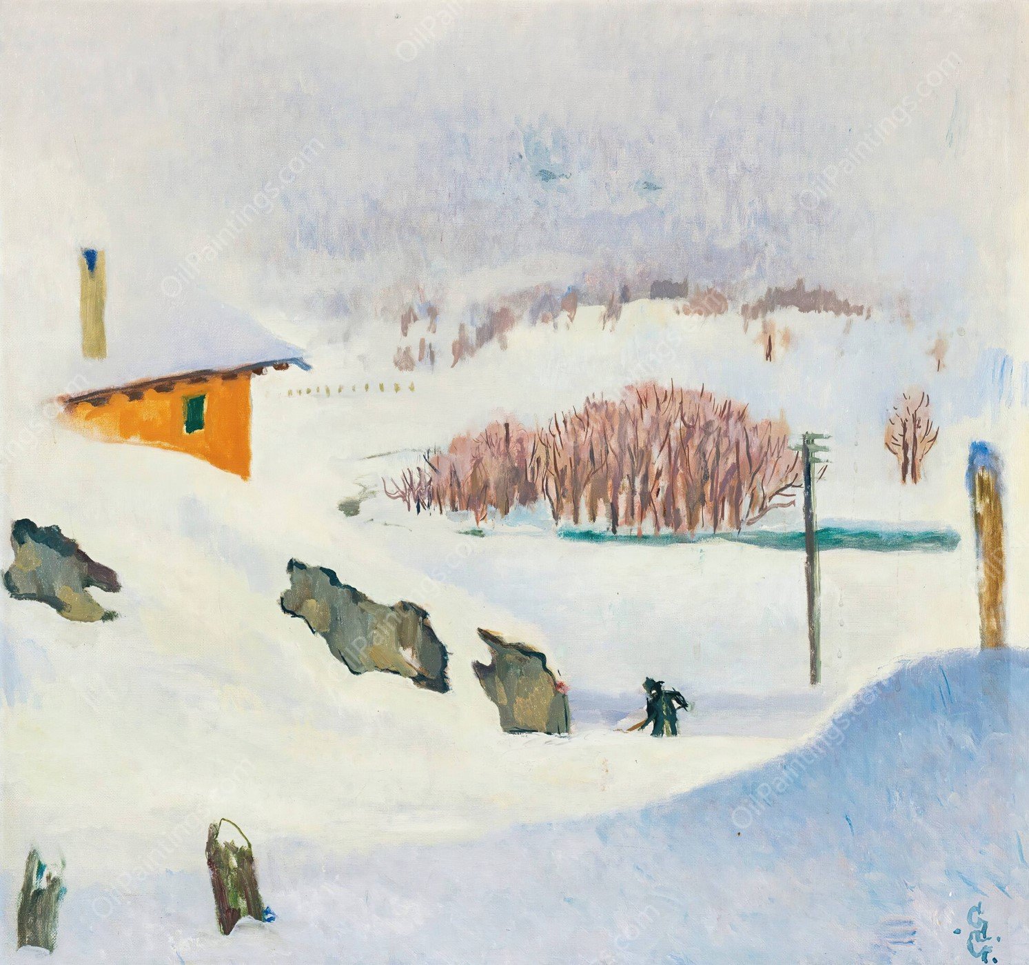 Inverno  by Giovanni Giacometti - Hand-Painted Oil Painting Reproduction