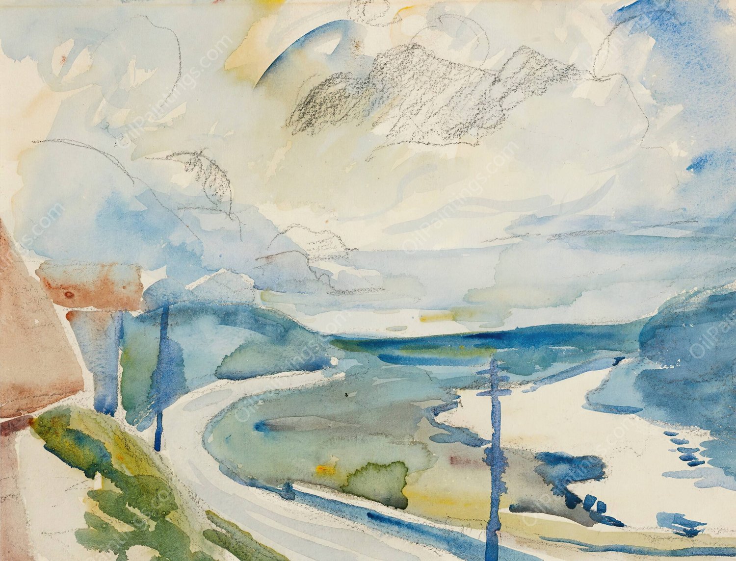 Morgen Bei Maloja by Giovanni Giacometti - Hand-Painted Oil Painting Reproduction