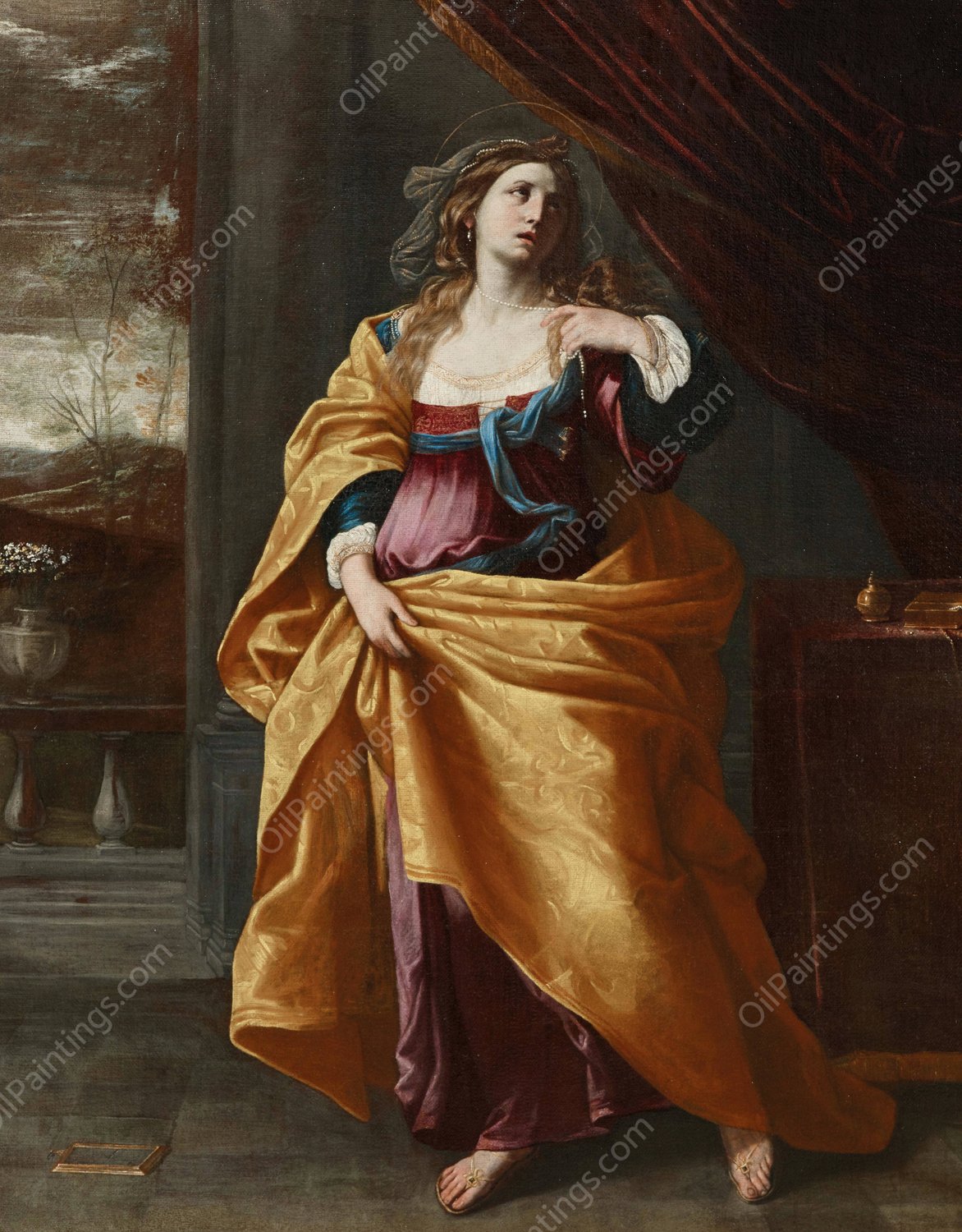 The Conversion of Saint Mary Magdalene by Giovanni Giacomo Semenza - Hand-Painted Oil Painting Reproduction