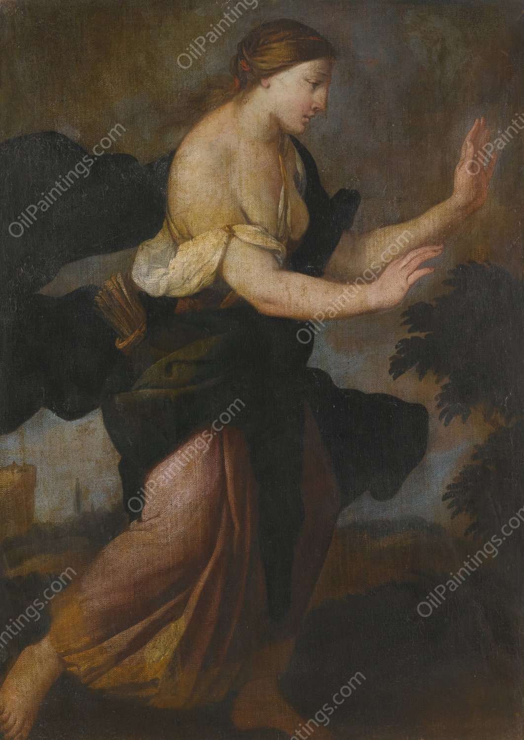 Diana by Giulio Carpioni - Hand-Painted Oil Painting Reproduction