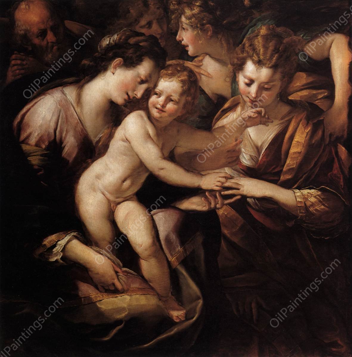 The Mystic Marriage of St Catherine by Giulio Cesare Procaccini - Hand-Painted Oil Painting Reproduction