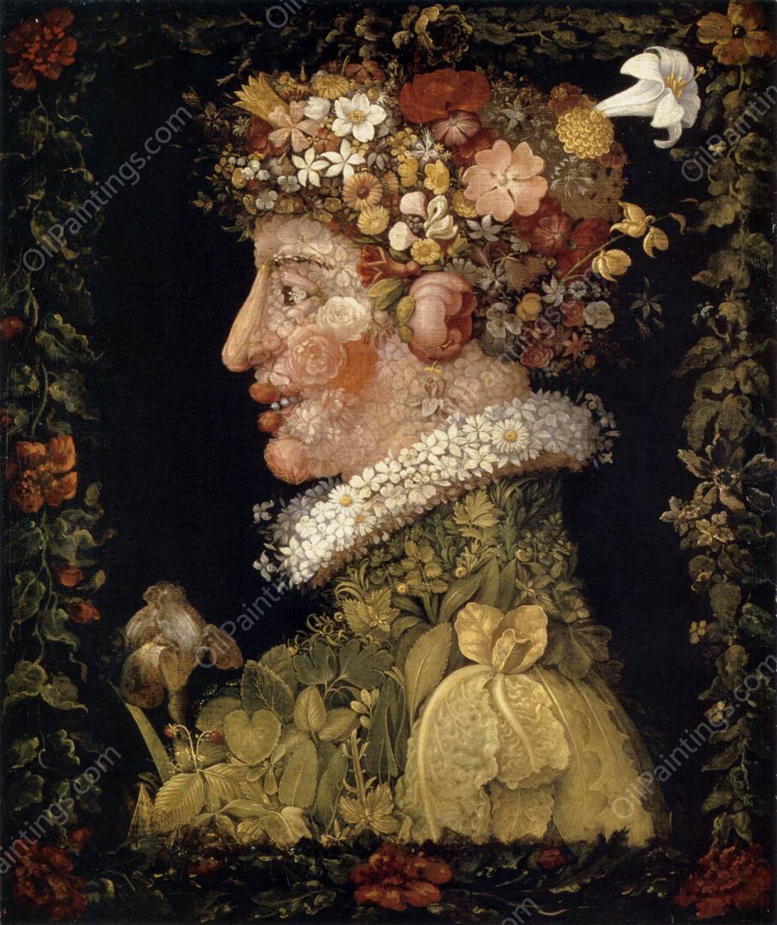 Spring by Giuseppe Arcimboldo - Hand-Painted Oil Painting Reproduction