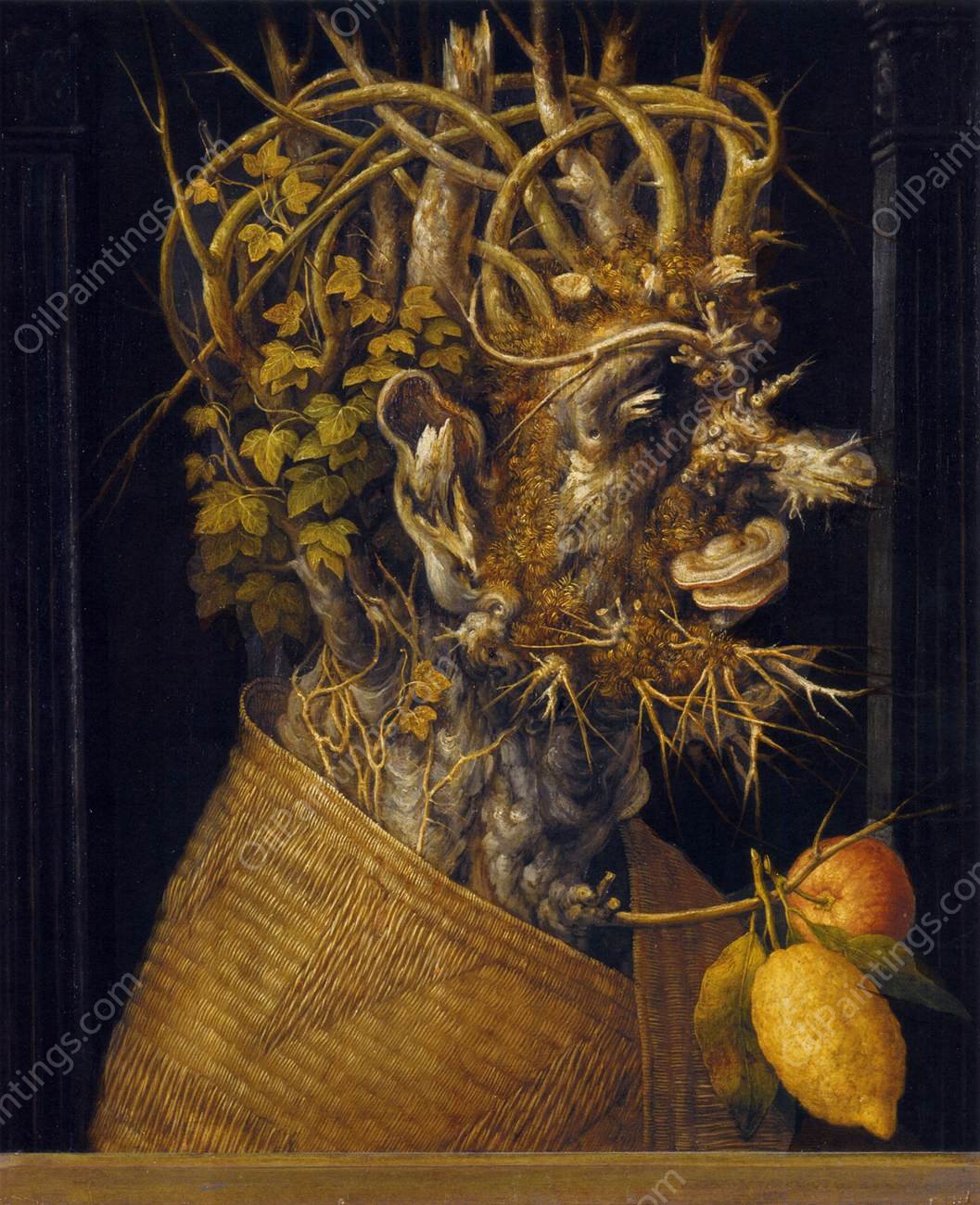 Winter by Giuseppe Arcimboldo - Hand-Painted Oil Painting Reproduction