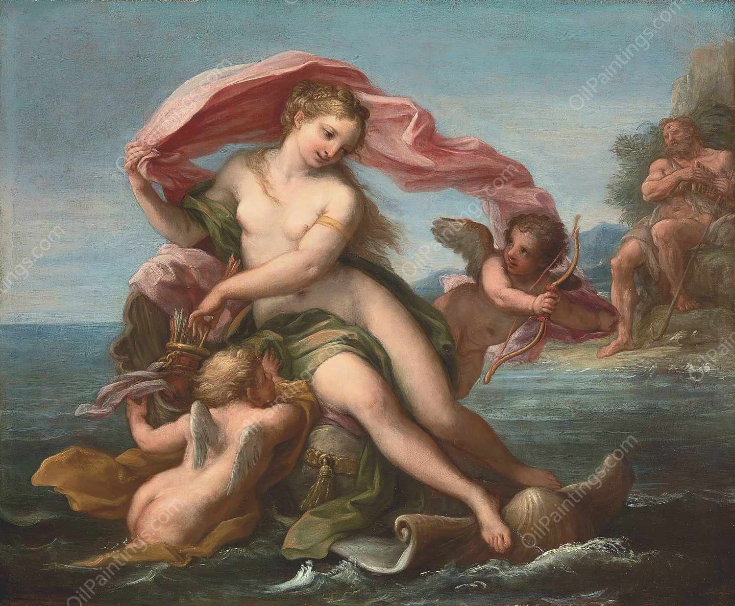 The Triumph Of Galatea by Giuseppe Bartolomeo Chiari - Hand-Painted Oil Painting Reproduction