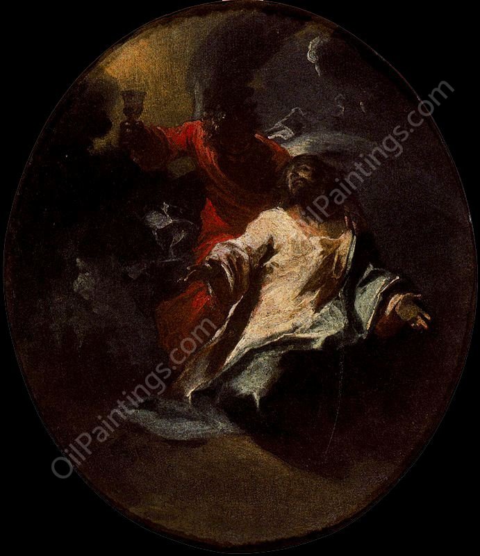 The Agony of Christ in the Garden by Giuseppe Bazzani - Hand-Painted Oil Painting Reproduction