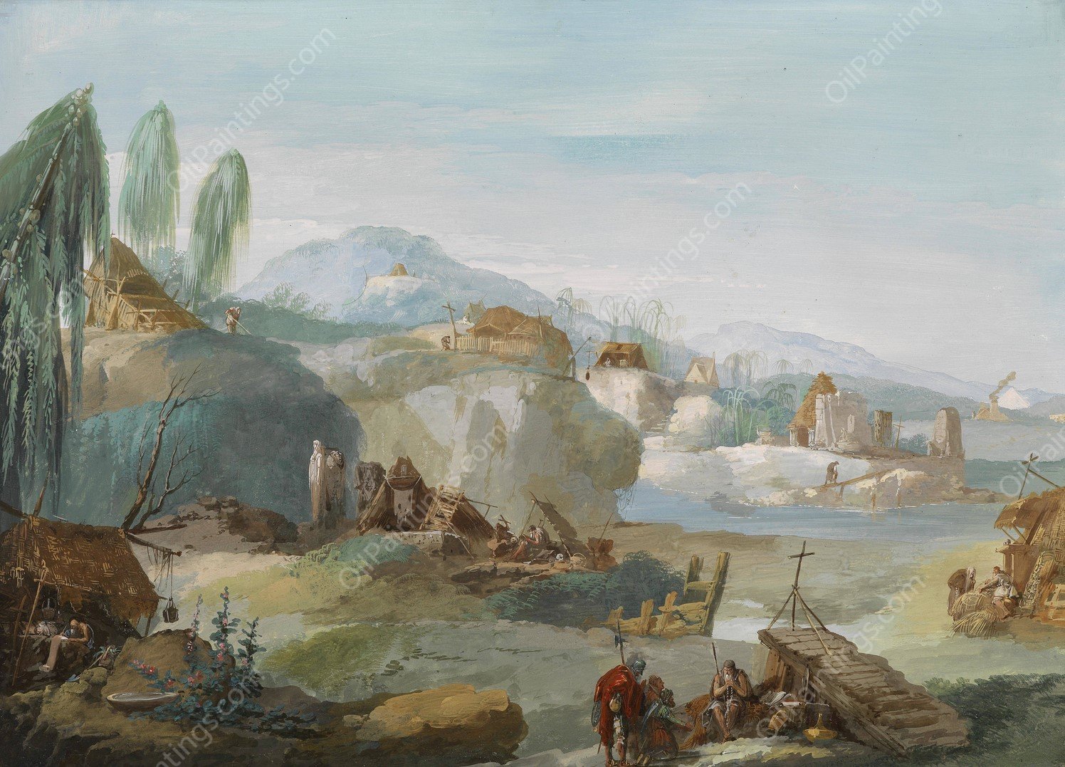 La Tebaide by Giuseppe Bernardino Bison - Hand-Painted Oil Painting Reproduction