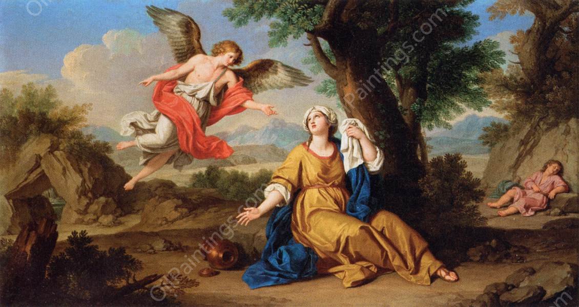 Hagar and the Angel by Giuseppe Bottani - Hand-Painted Oil Painting Reproduction
