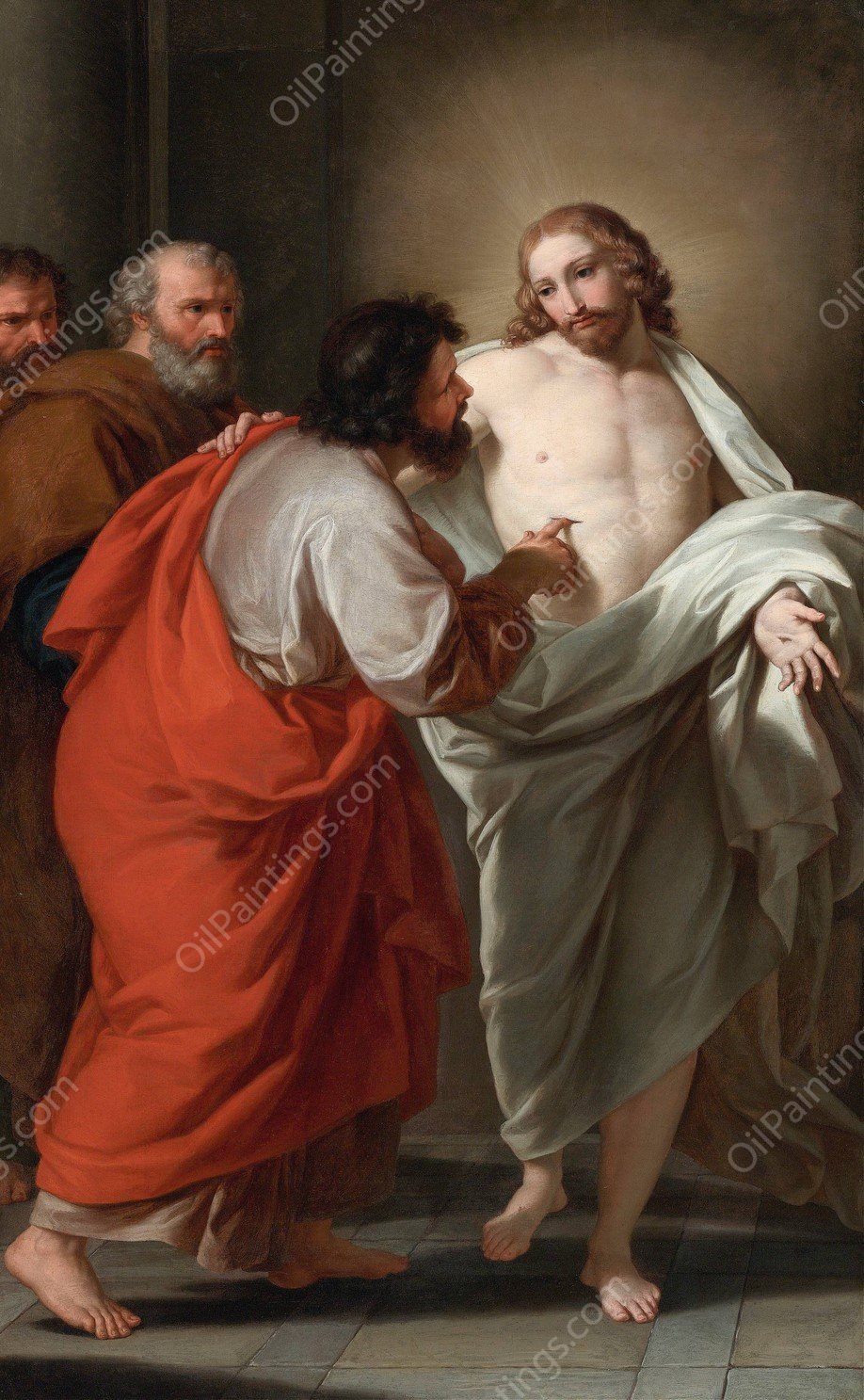 The Incredulity of Saint Thomas by Giuseppe Bottani - Hand-Painted Oil Painting Reproduction