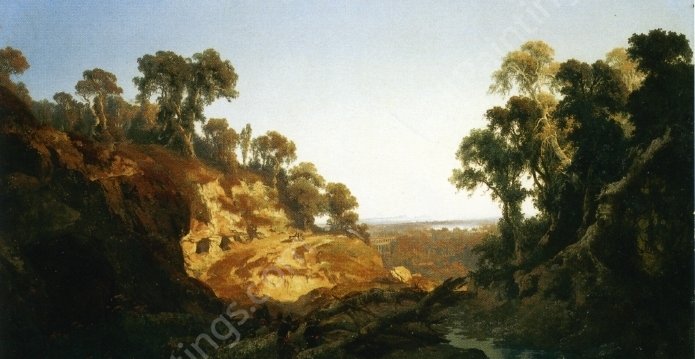 Bandits in the Woods by Giuseppe Camino - Hand-Painted Oil Painting Reproduction