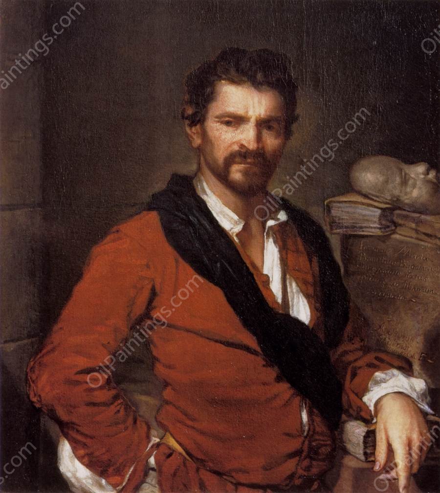 Portrait of Francesco Maria Bruntino by Giuseppe Ghislandi - Hand-Painted Oil Painting Reproduction
