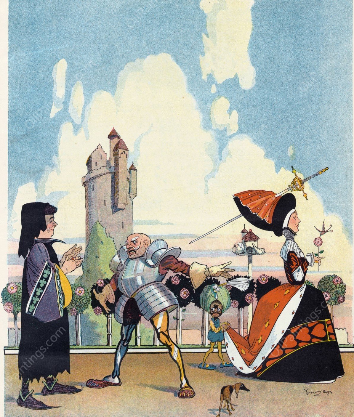 As it was in 1400  by Gordon Ross - Hand-Painted Oil Painting Reproduction