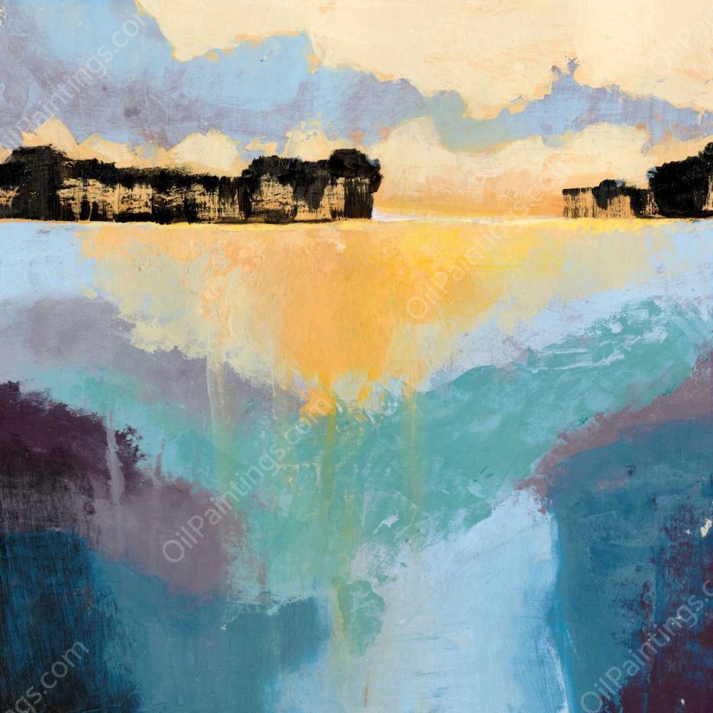 Back Bay Sun II by Grace Popp - Hand-Painted Oil Painting Reproduction