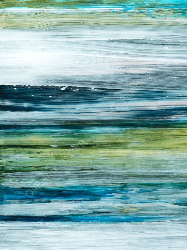 Beryl Swipe I by Grace Popp - Hand-Painted Oil Painting Reproduction