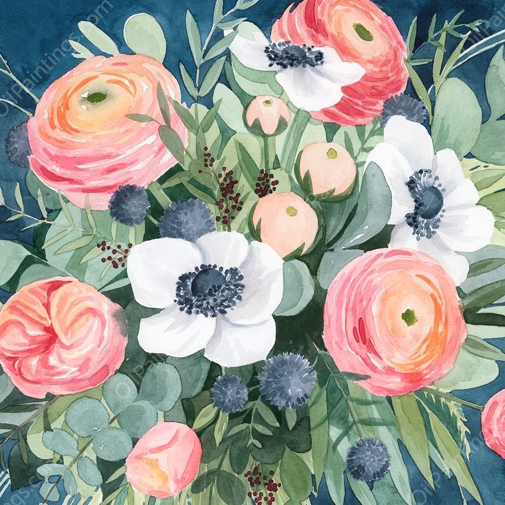 Bewitching Bouquet II by Grace Popp - Hand-Painted Oil Painting Reproduction