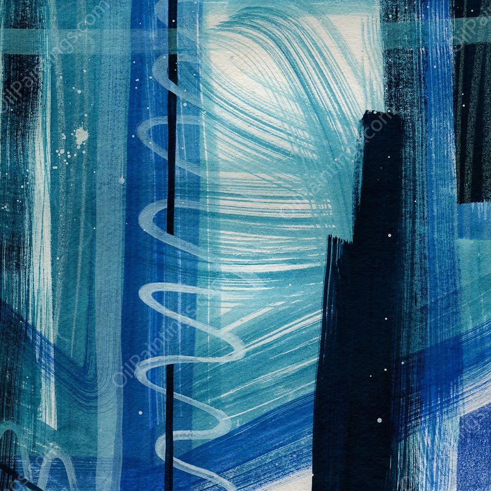 Blue Belle II by Grace Popp - Hand-Painted Oil Painting Reproduction