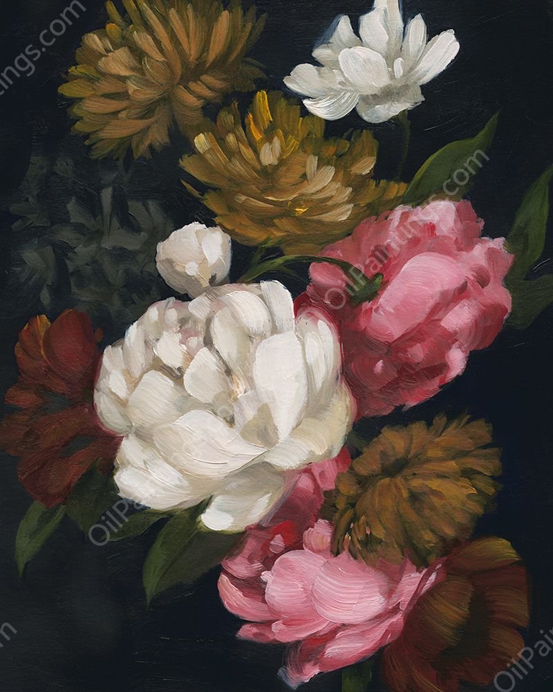 Bouquet Eclipse I by Grace Popp - Hand-Painted Oil Painting Reproduction