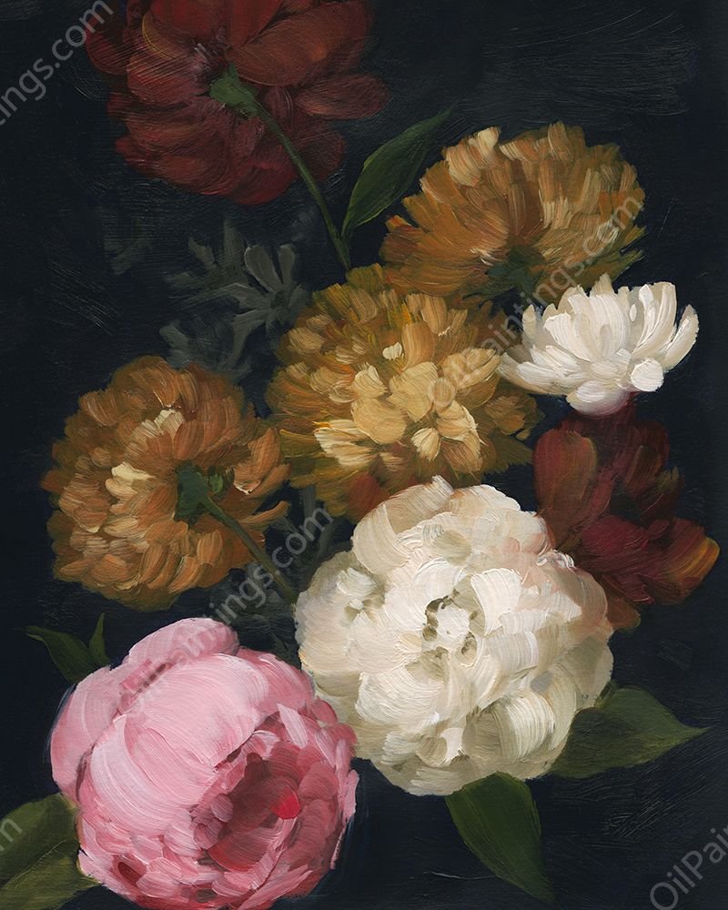 Bouquet Eclipse II by Grace Popp - Hand-Painted Oil Painting Reproduction