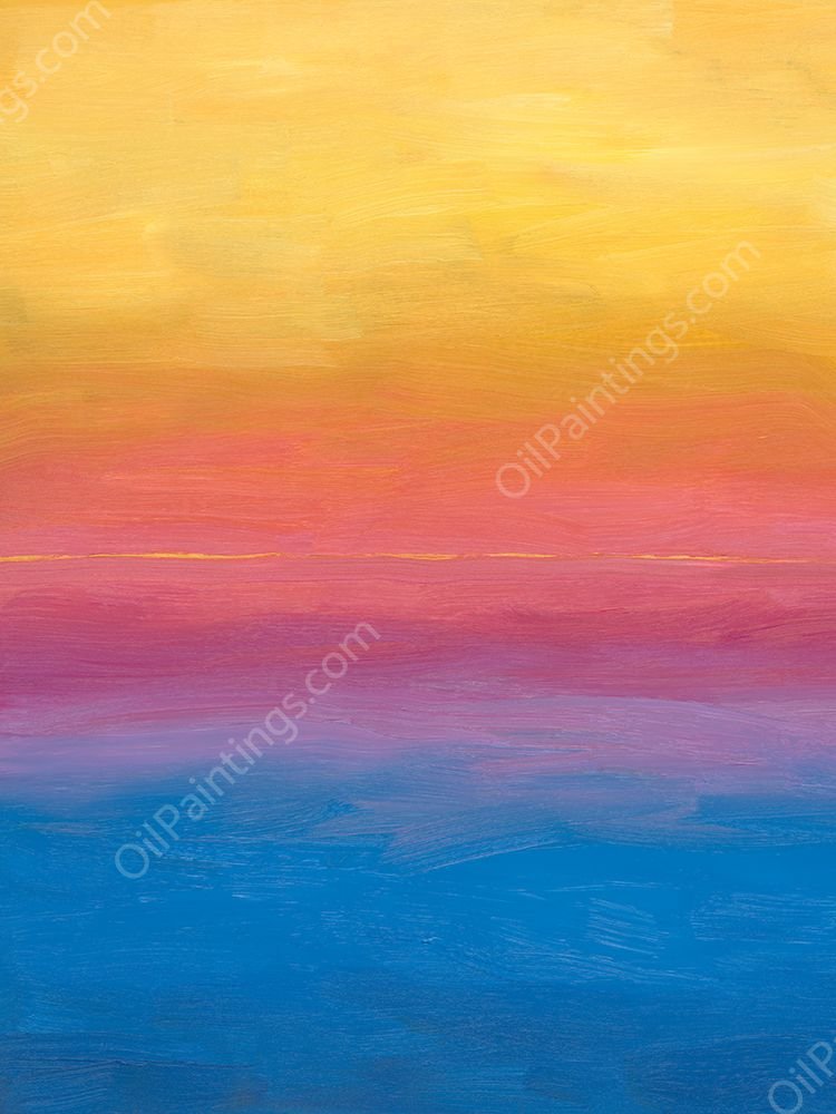 Brushstroke Sunset II by Grace Popp - Hand-Painted Oil Painting Reproduction