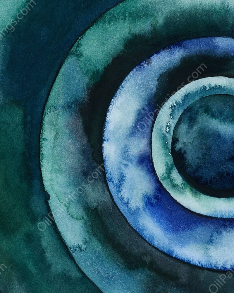 Cobalt Vortex I by Grace Popp - Hand-Painted Oil Painting Reproduction
