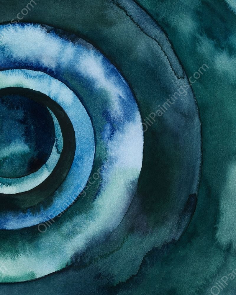 Cobalt Vortex II by Grace Popp - Hand-Painted Oil Painting Reproduction