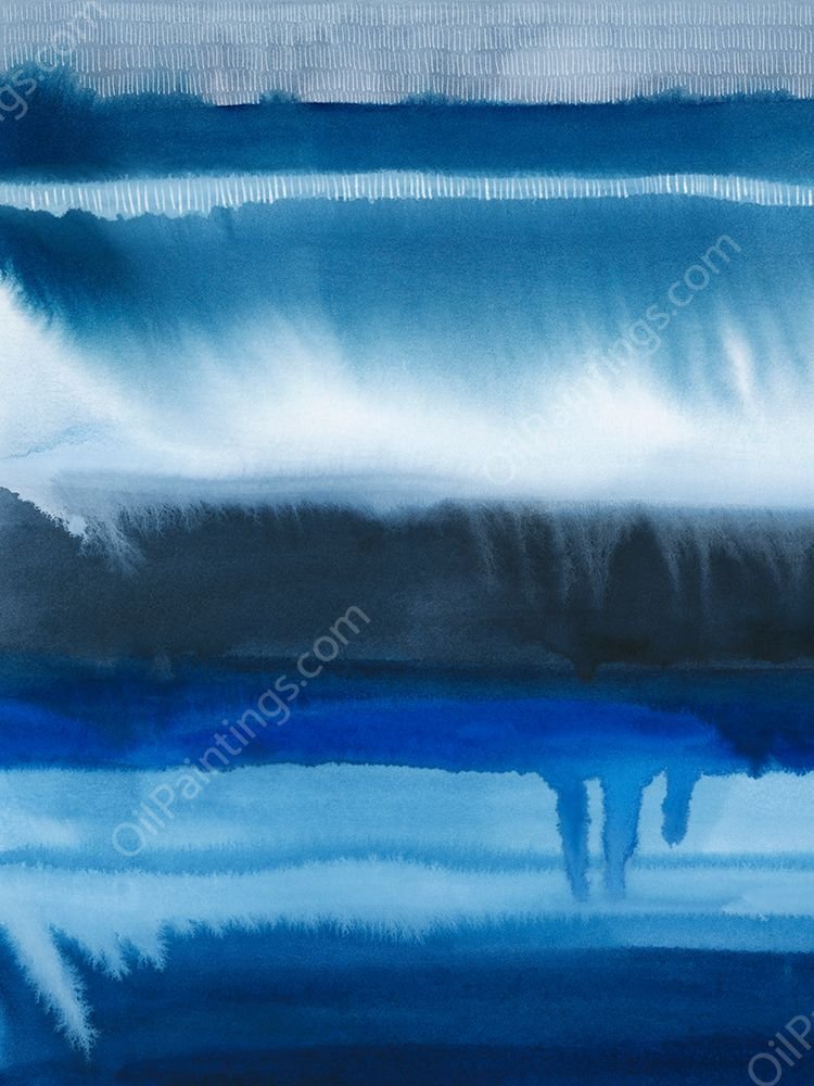 Deep Blue Shore II by Grace Popp - Hand-Painted Oil Painting Reproduction