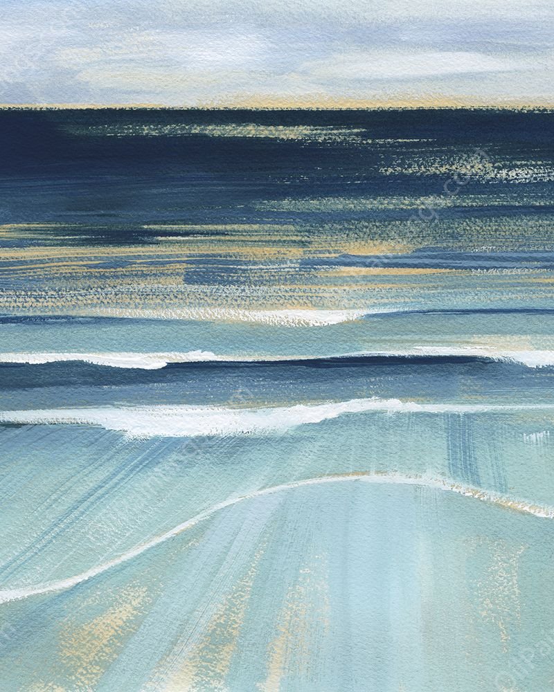 Full Moon Tide I by Grace Popp - Hand-Painted Oil Painting Reproduction