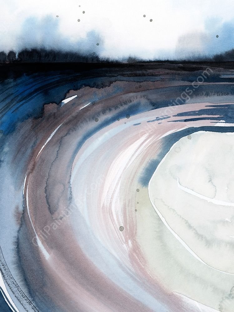 Geode Valley I by Grace Popp - Hand-Painted Oil Painting Reproduction