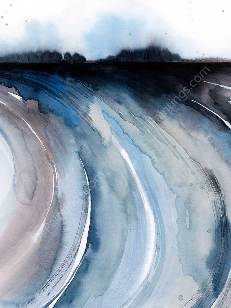 Geode Valley II by Grace Popp - Hand-Painted Oil Painting Reproduction