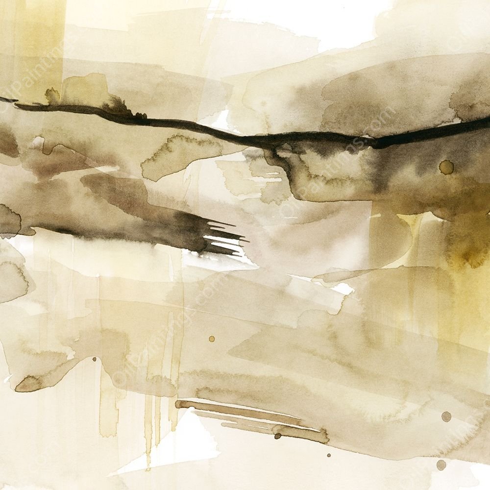 Gold & Chocolate I by Grace Popp - Hand-Painted Oil Painting Reproduction