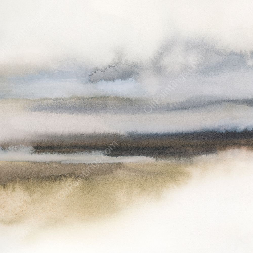 Misty Greyland I by Grace Popp - Hand-Painted Oil Painting Reproduction