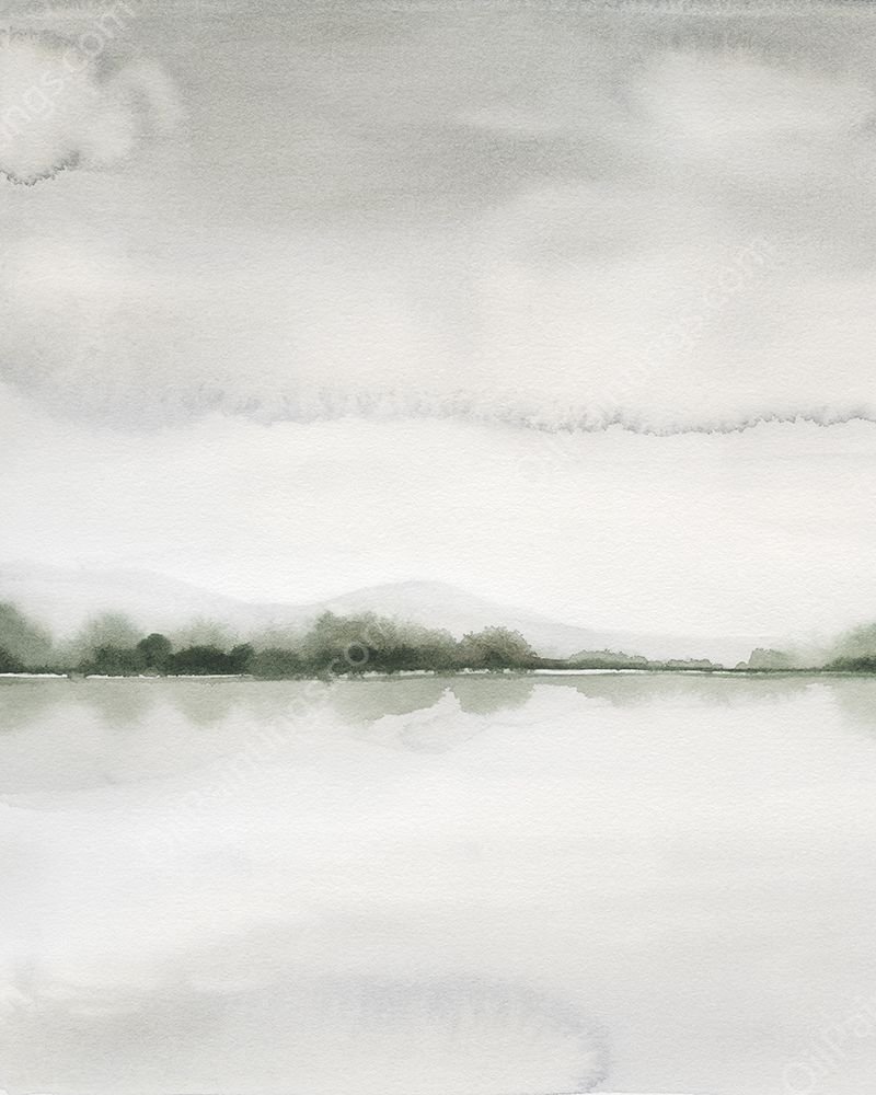 Misty River View I by Grace Popp - Hand-Painted Oil Painting Reproduction