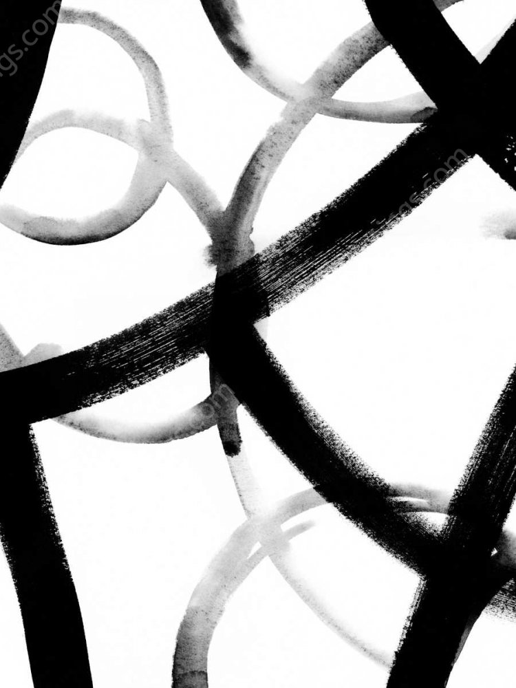 Monochrome Ripple I by Grace Popp - Hand-Painted Oil Painting Reproduction