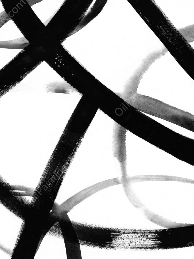 Monochrome Ripple II by Grace Popp - Hand-Painted Oil Painting Reproduction