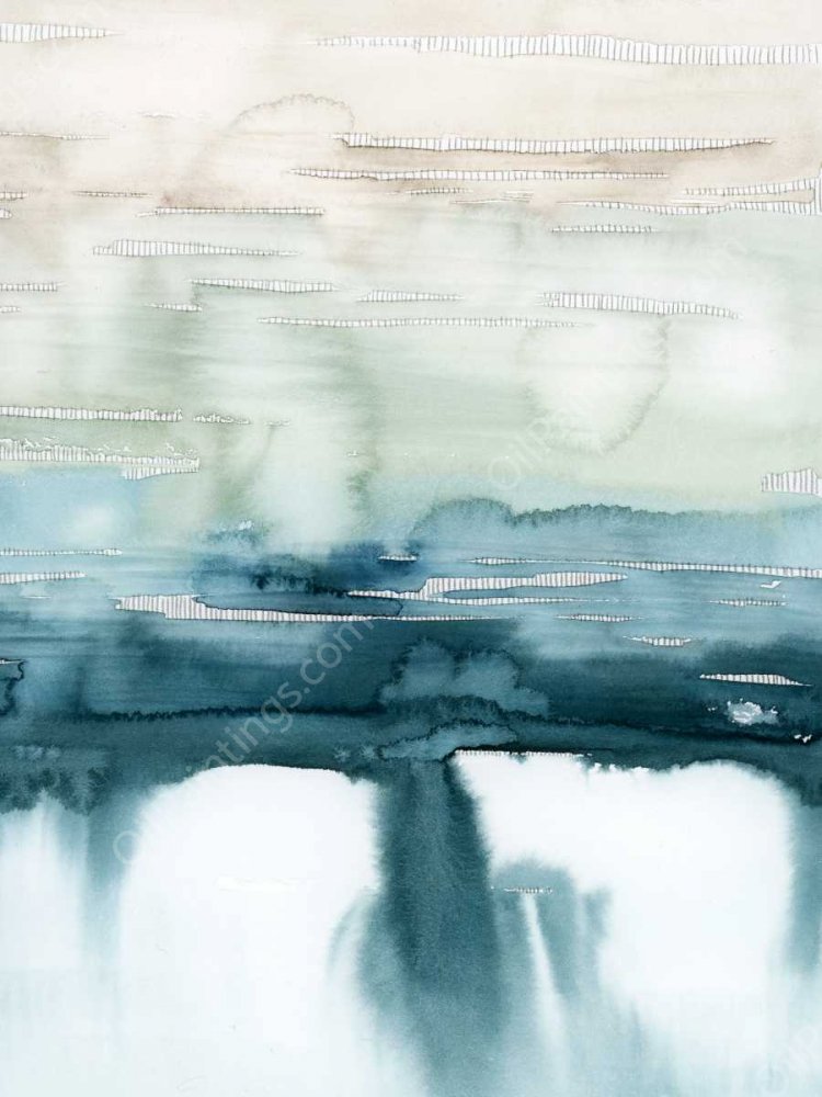 Organic Cascade II by Grace Popp - Hand-Painted Oil Painting Reproduction