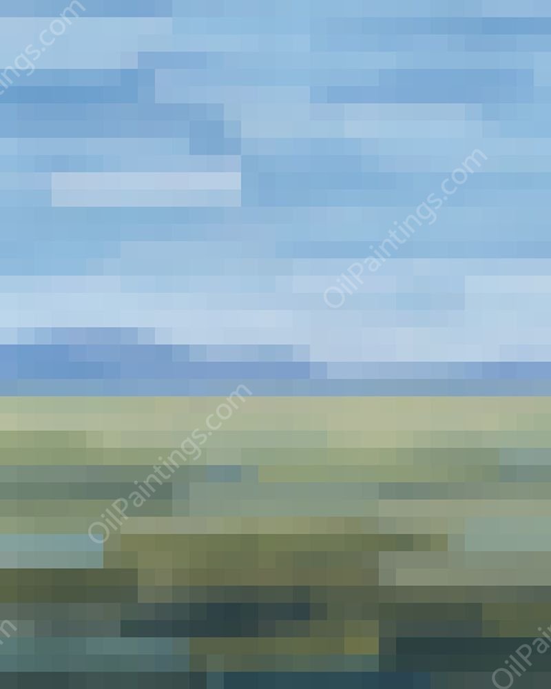 Pixel Memory I by Grace Popp - Hand-Painted Oil Painting Reproduction