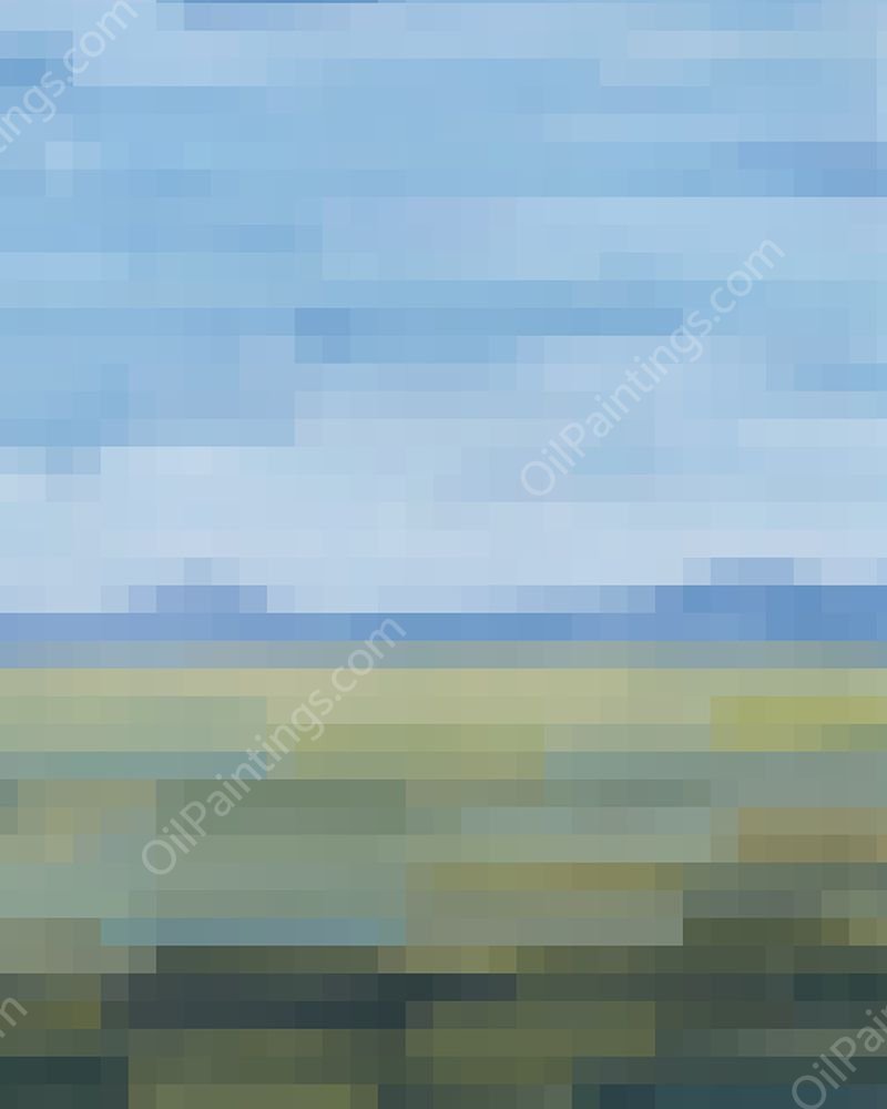 Pixel Memory II by Grace Popp - Hand-Painted Oil Painting Reproduction