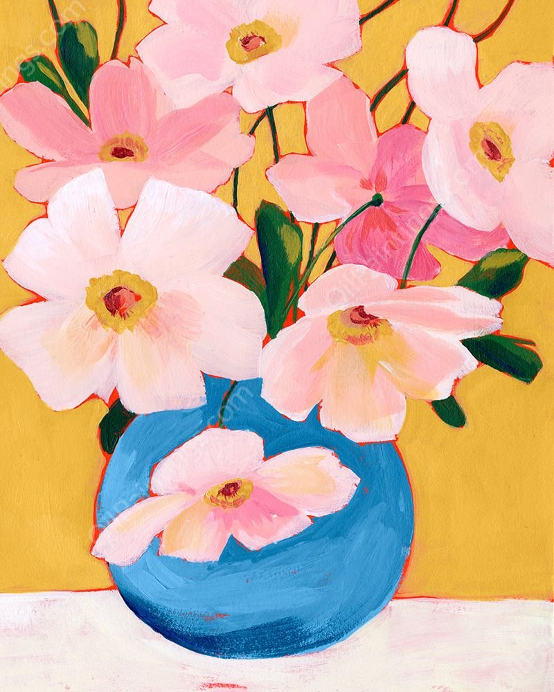 Sunday Flora I by Grace Popp - Hand-Painted Oil Painting Reproduction