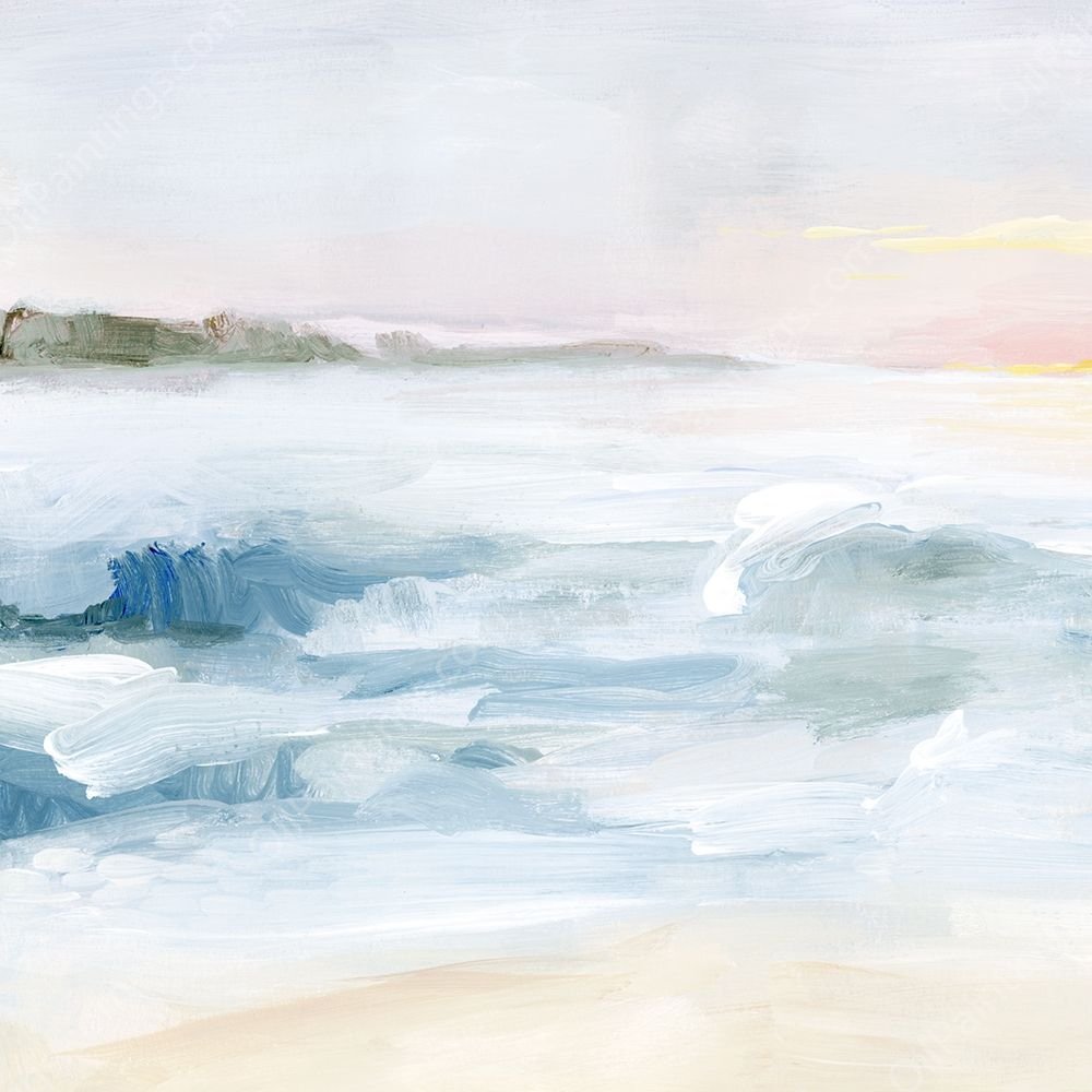 Surf at Dawn I by Grace Popp - Hand-Painted Oil Painting Reproduction