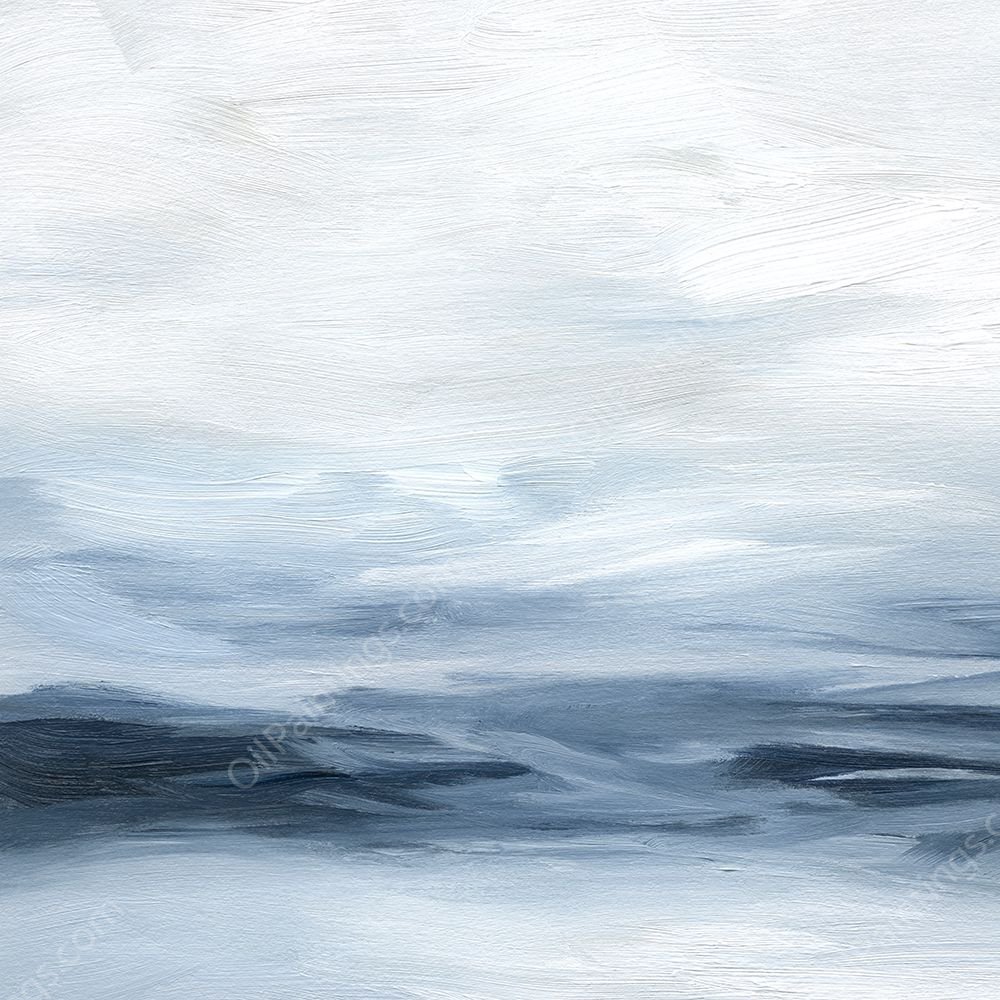 Ultramarine Flow I by Grace Popp - Hand-Painted Oil Painting Reproduction