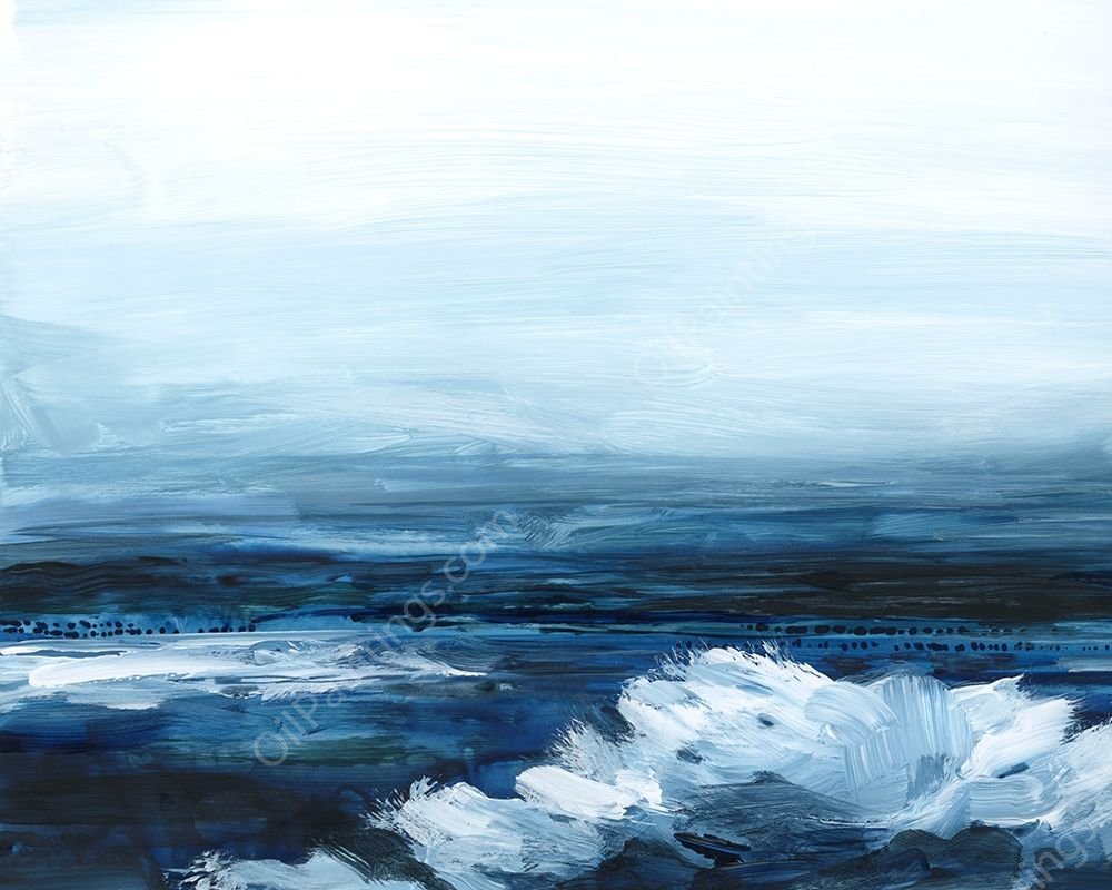 View from the Lighthouse II by Grace Popp - Hand-Painted Oil Painting Reproduction