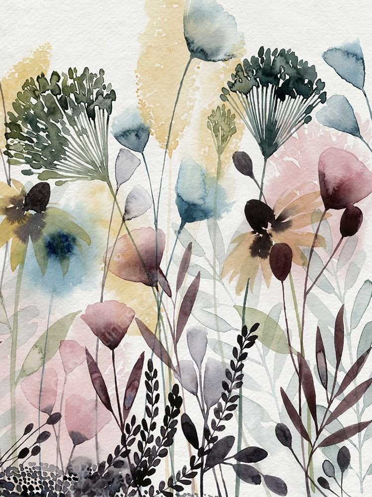 Watercolor Wildflower II by Grace Popp - Hand-Painted Oil Painting Reproduction