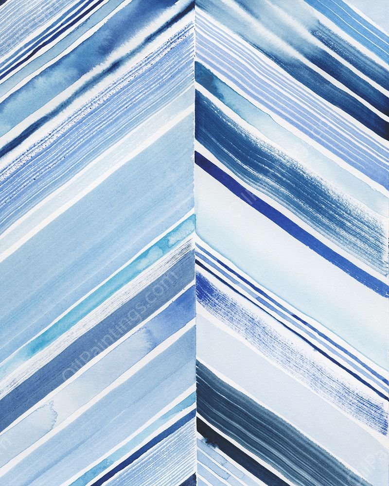 Wave Crests I by Grace Popp - Hand-Painted Oil Painting Reproduction