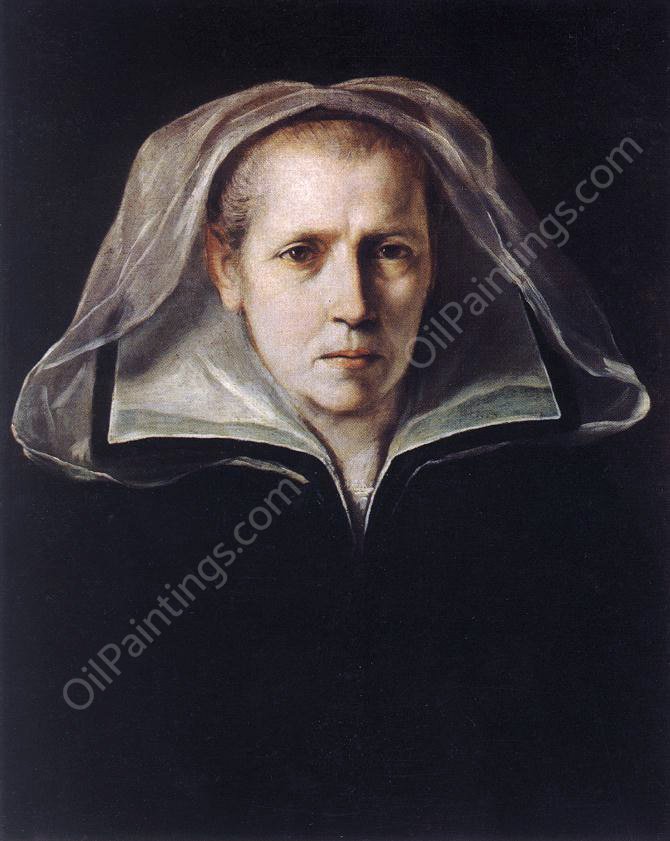 Portrait of the Artists' Mother by Guido Reni - Hand-Painted Oil Painting Reproduction