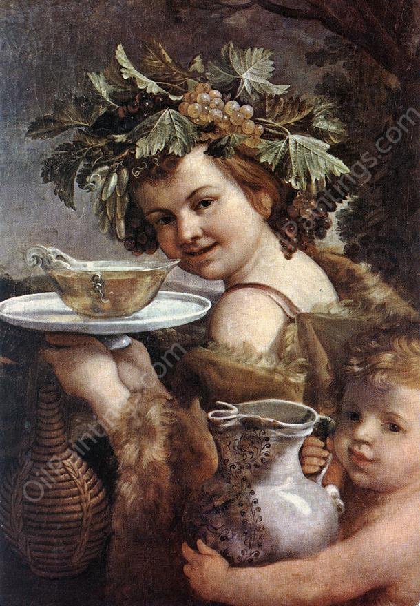 The Boy Bacchus by Guido Reni - Hand-Painted Oil Painting Reproduction