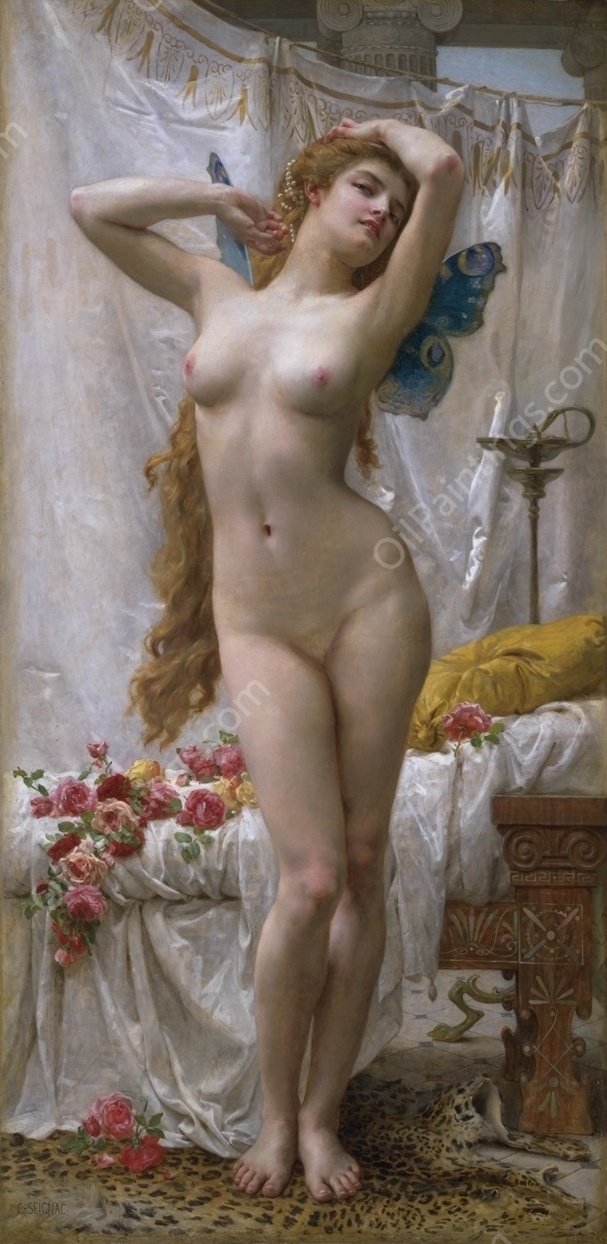 The Awakening of Psyche by Guillaume Seignac - Hand-Painted Oil Painting Reproduction