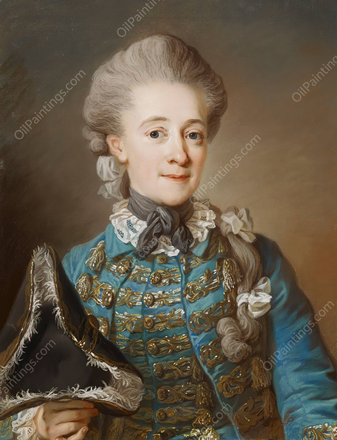 Vapaaherratar Ulrica Fredrika Cedercreutz  by Gustaf Lundberg - Hand-Painted Oil Painting Reproduction