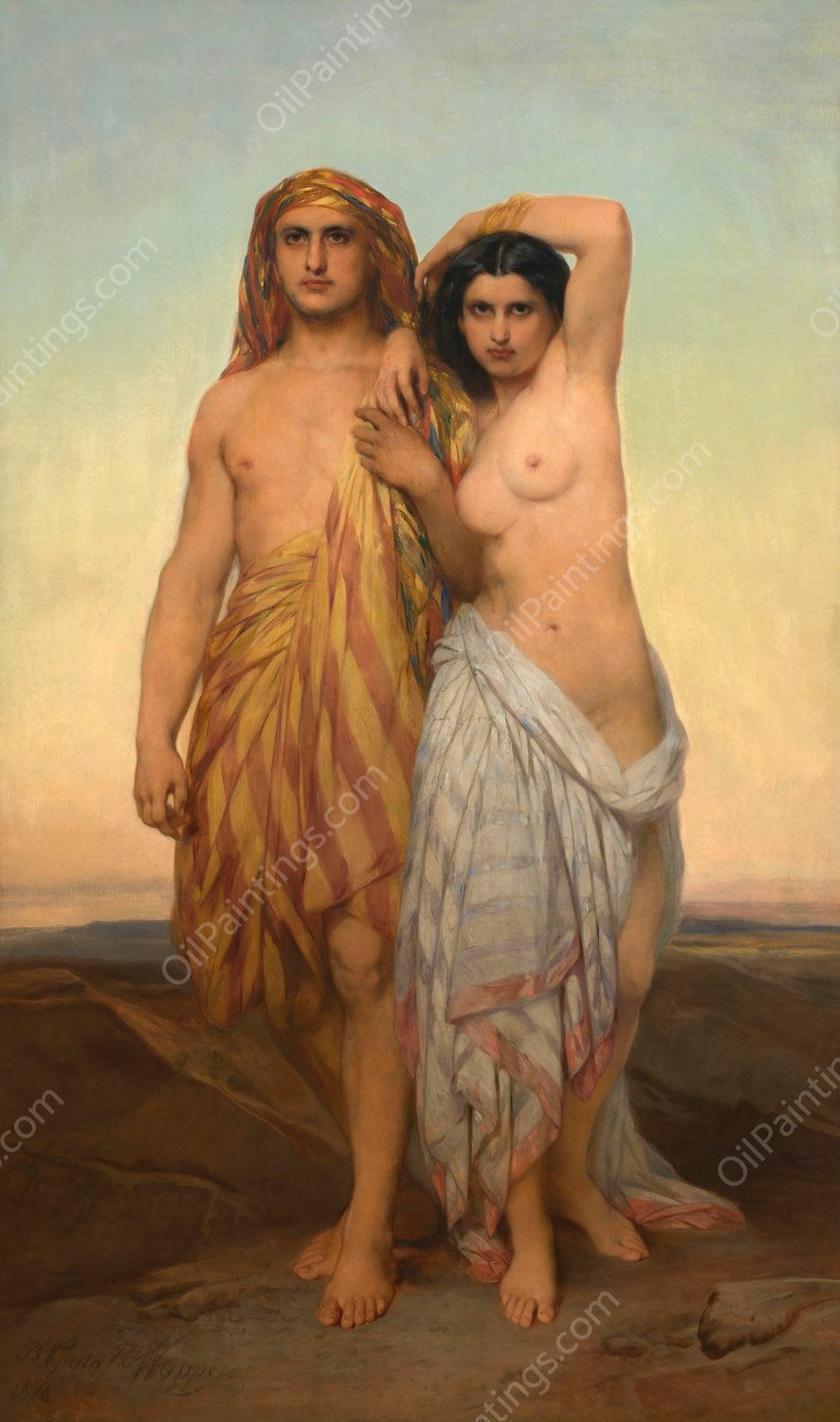 The Shulamite  by Gustaf Wappers - Hand-Painted Oil Painting Reproduction