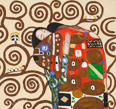 Fulfillment (Detail) by Gustav Klimt - Hand-Painted Oil Painting Reproduction