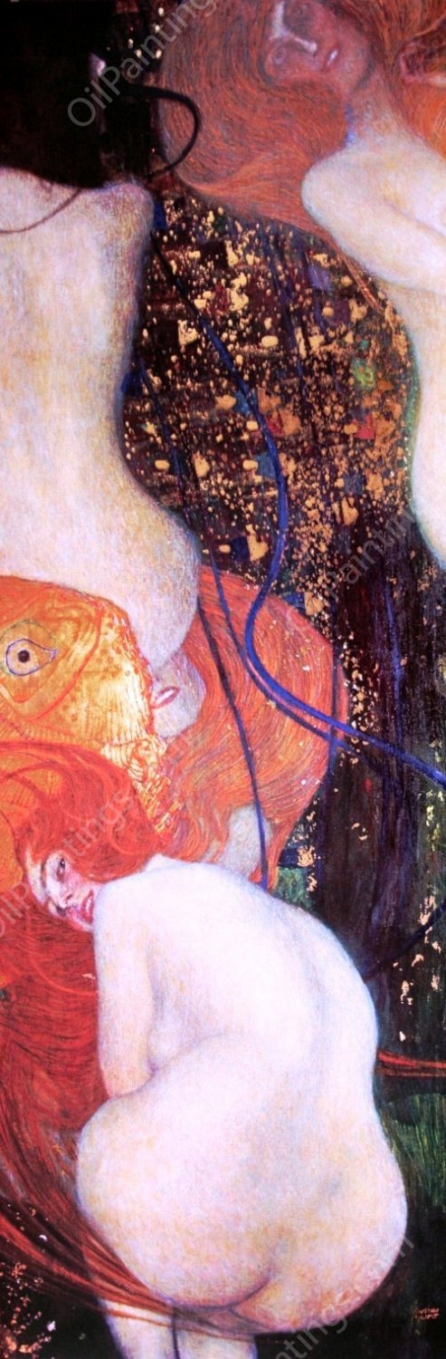 Goldfish by Gustav Klimt - Hand-Painted Oil Painting Reproduction